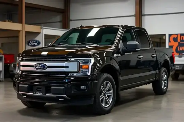 Ford F-150 with ceramic tint on front cab